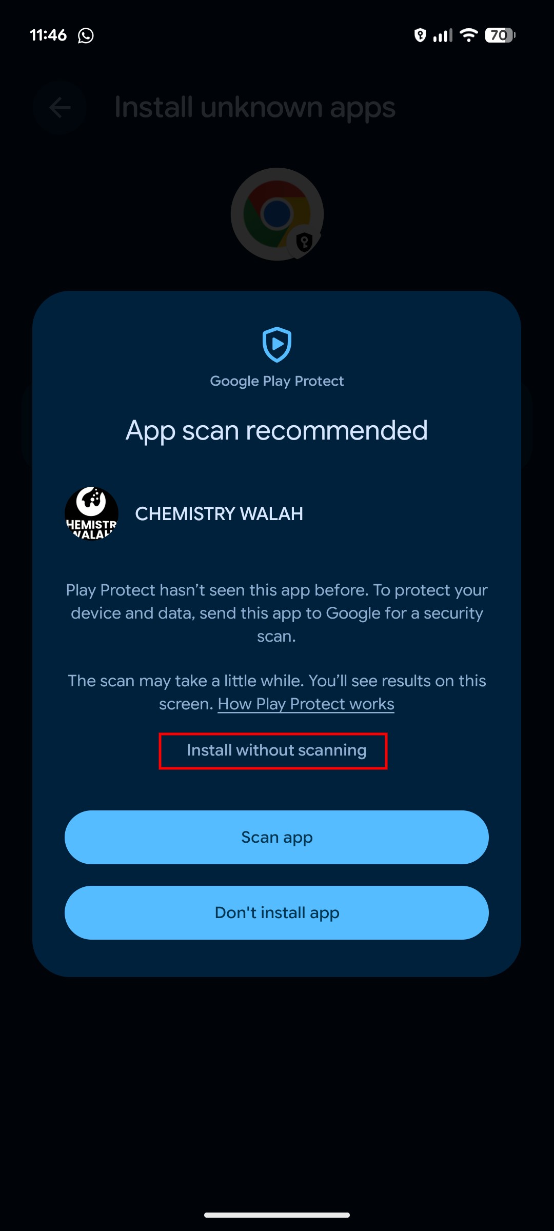 Install anyway